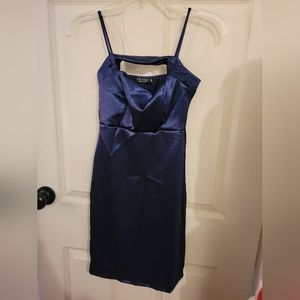 Blue Satin Dress